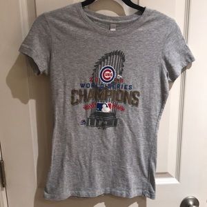 Cubs World Series Champions 2016 ladies fitted top, size M